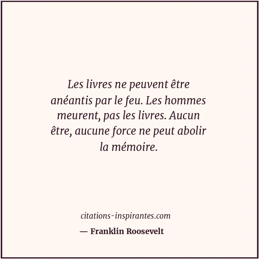 Citation de Franklin Roosevelt