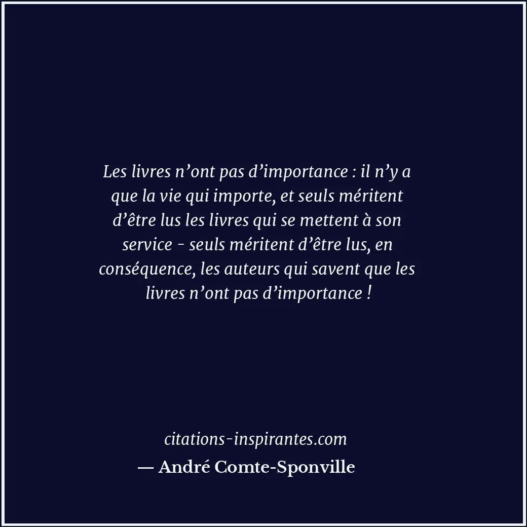 Citation de André Comte-Sponville