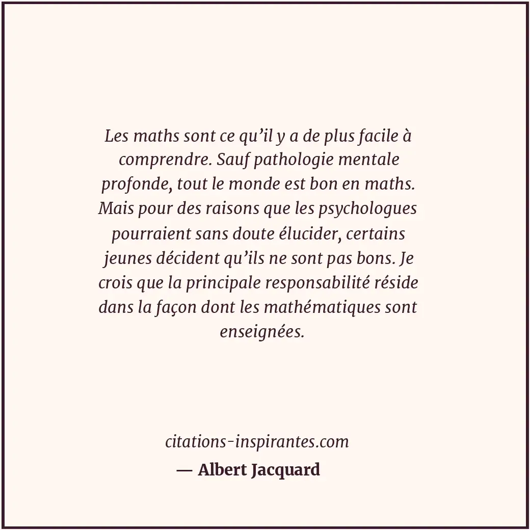 Citation de Albert Jacquard