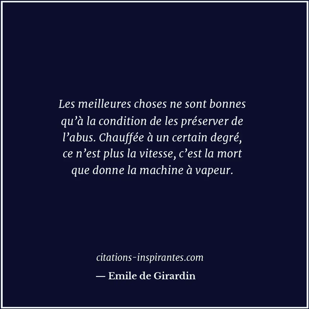 Citation de Emile de Girardin