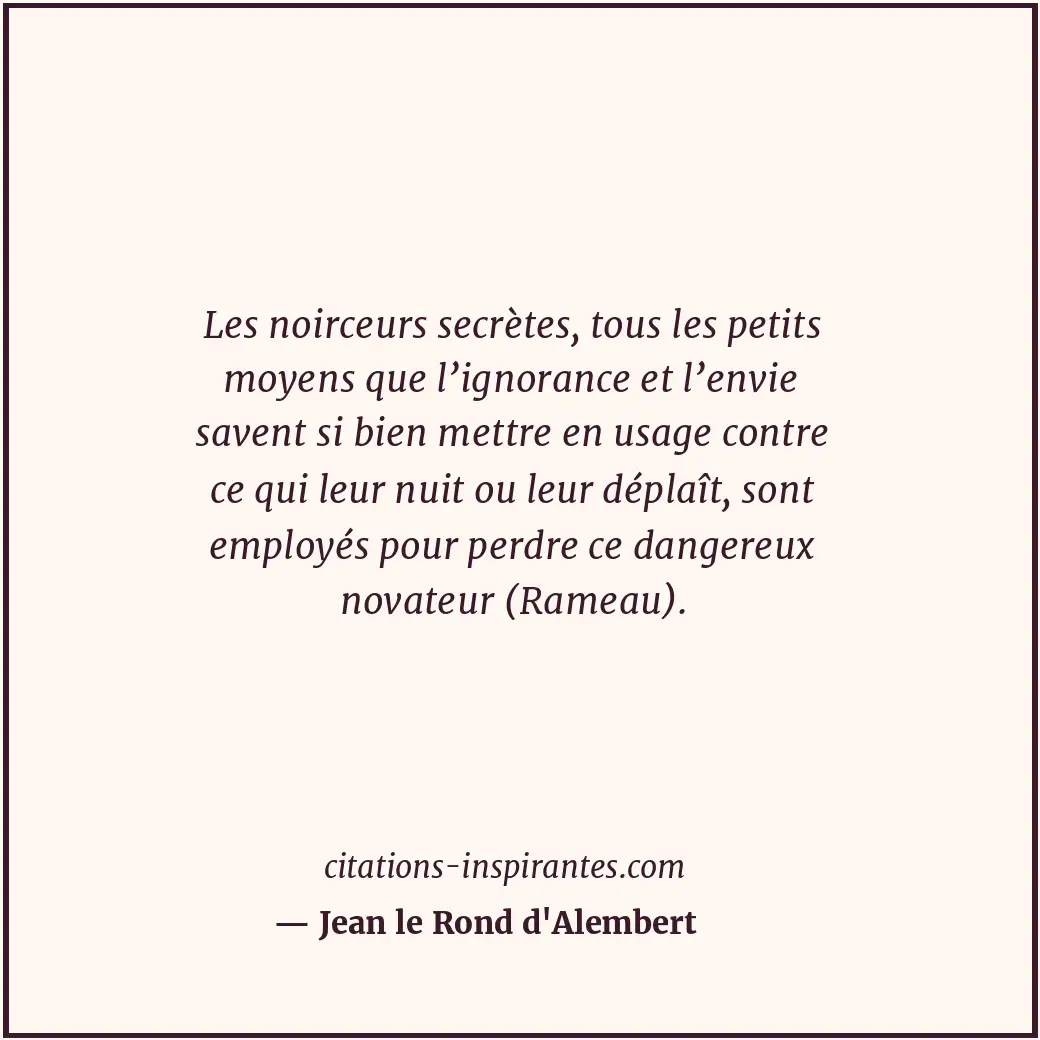 Citation de Jean le Rond d'Alembert