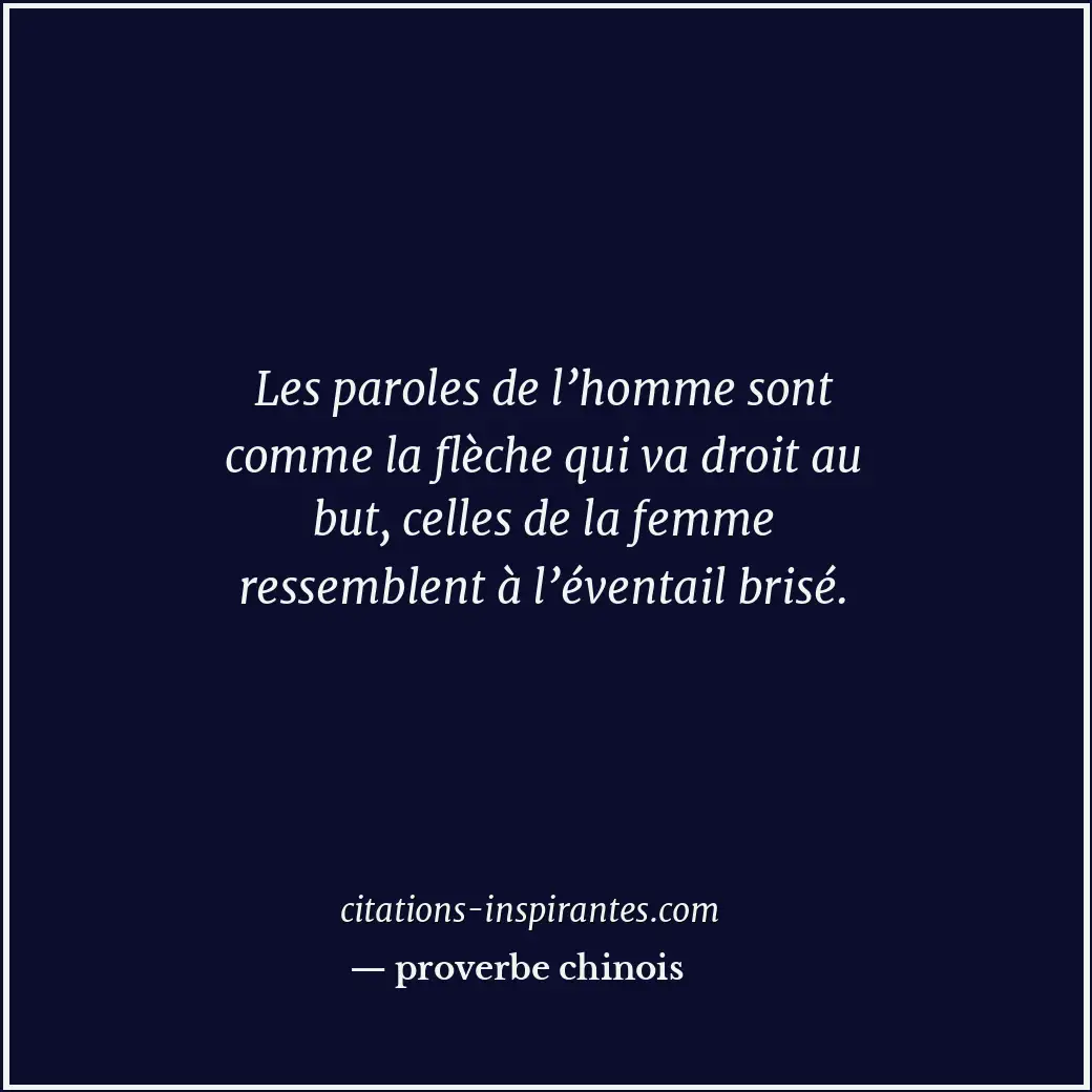 Citation de proverbe chinois
