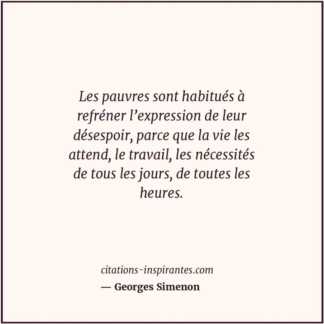 Citation de Georges Simenon
