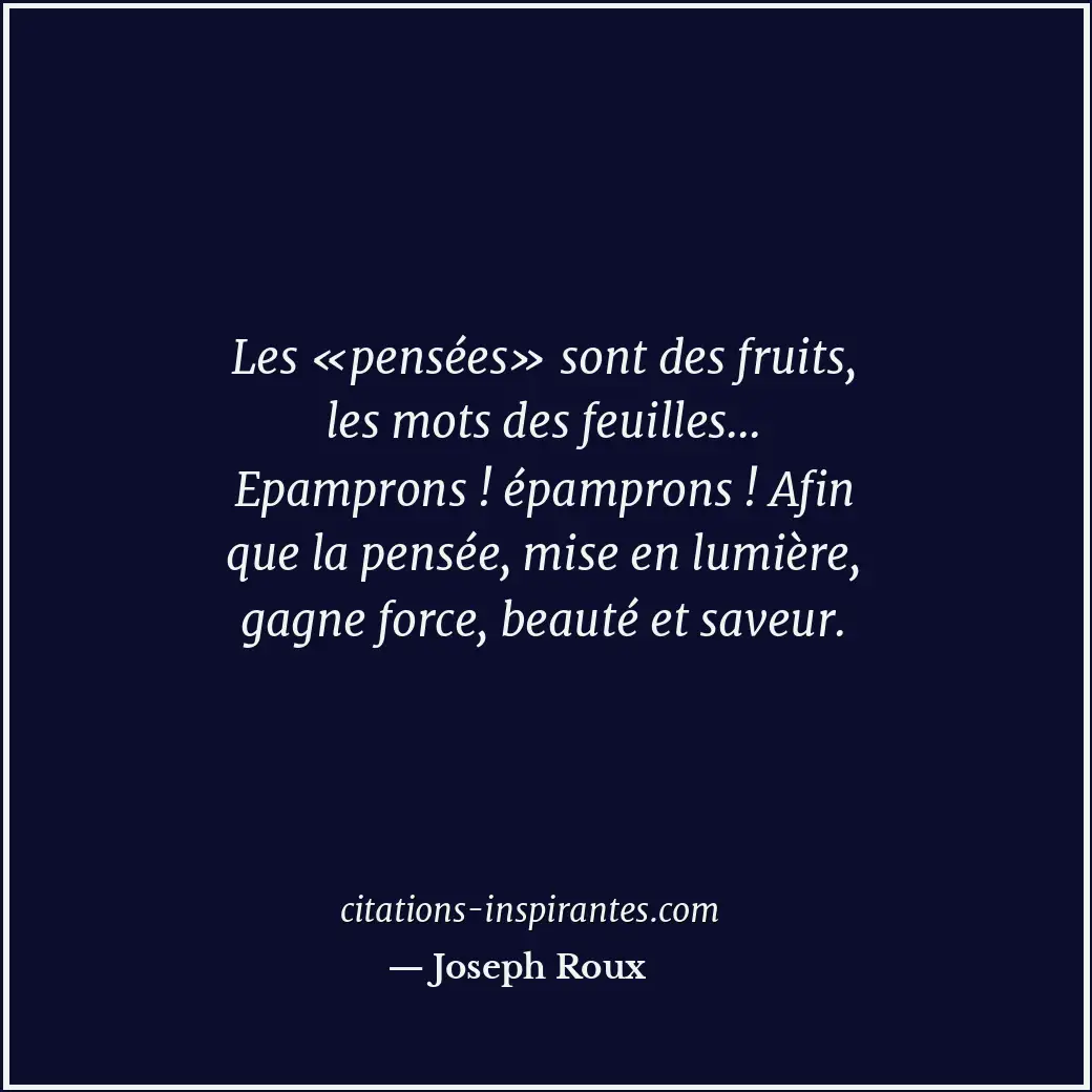 Citation de Joseph Roux