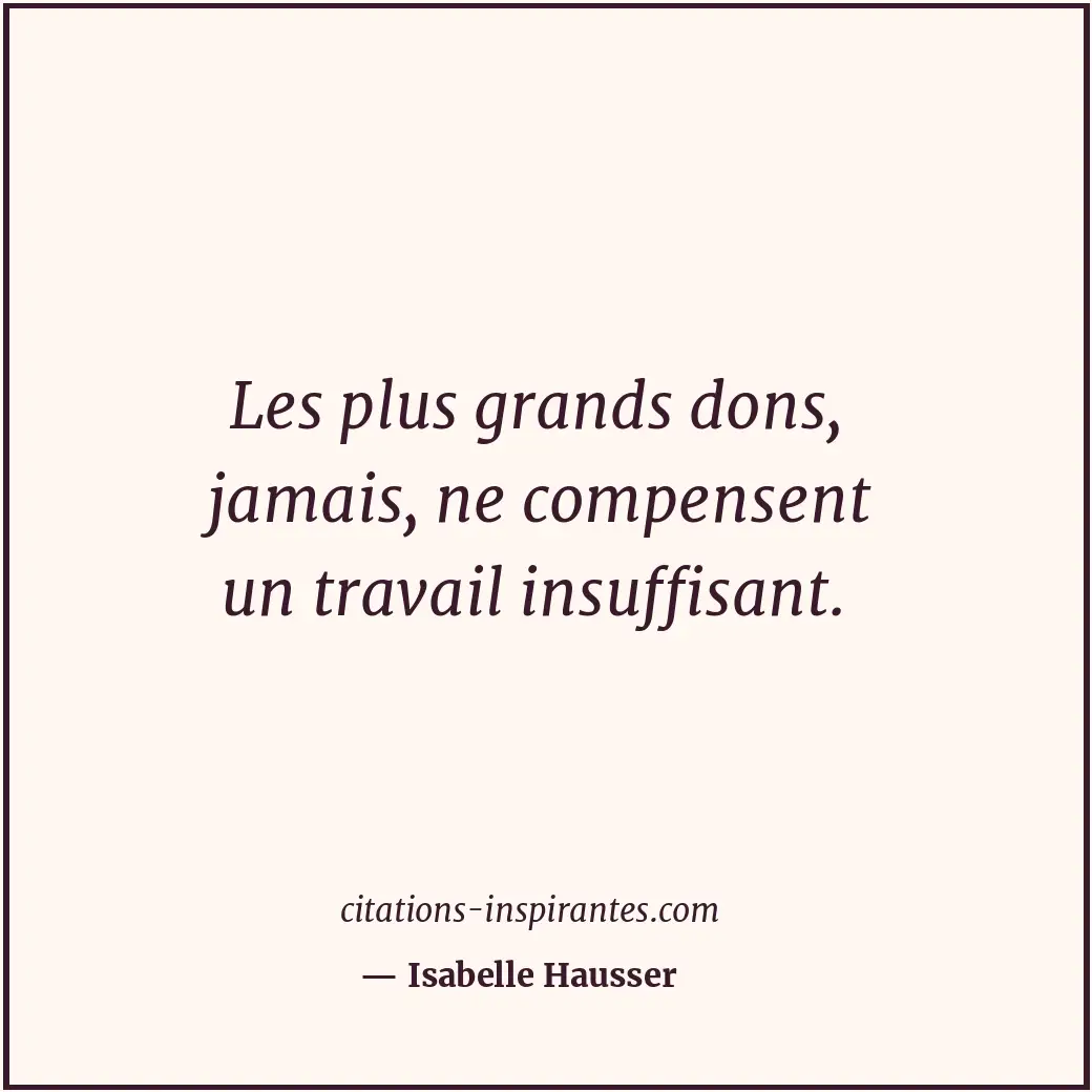 Citation de Isabelle Hausser