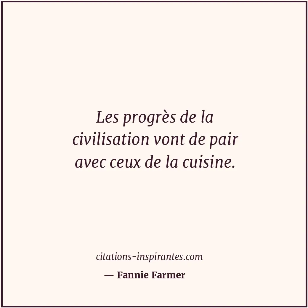 Citation de Fannie Farmer