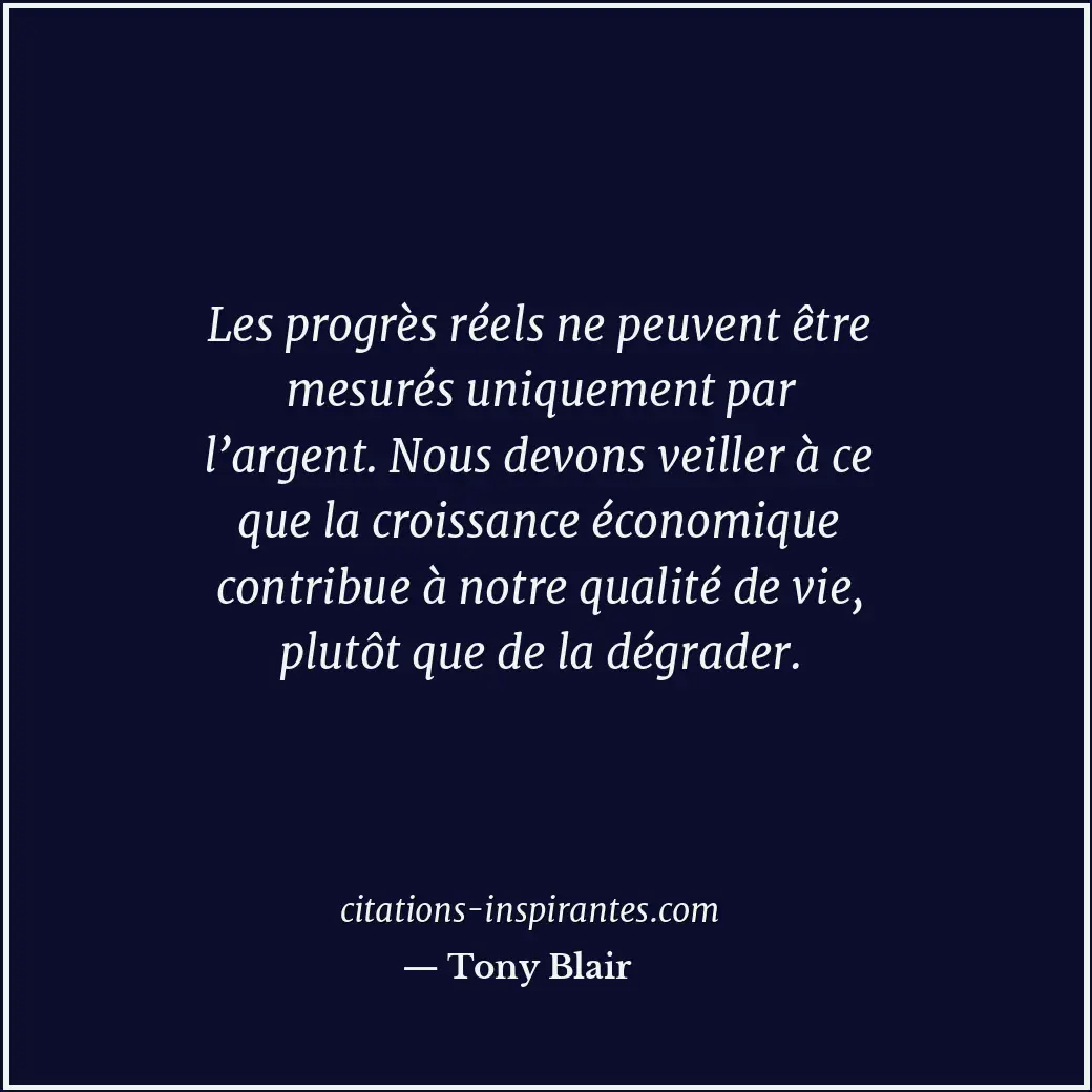 Citation de Tony Blair