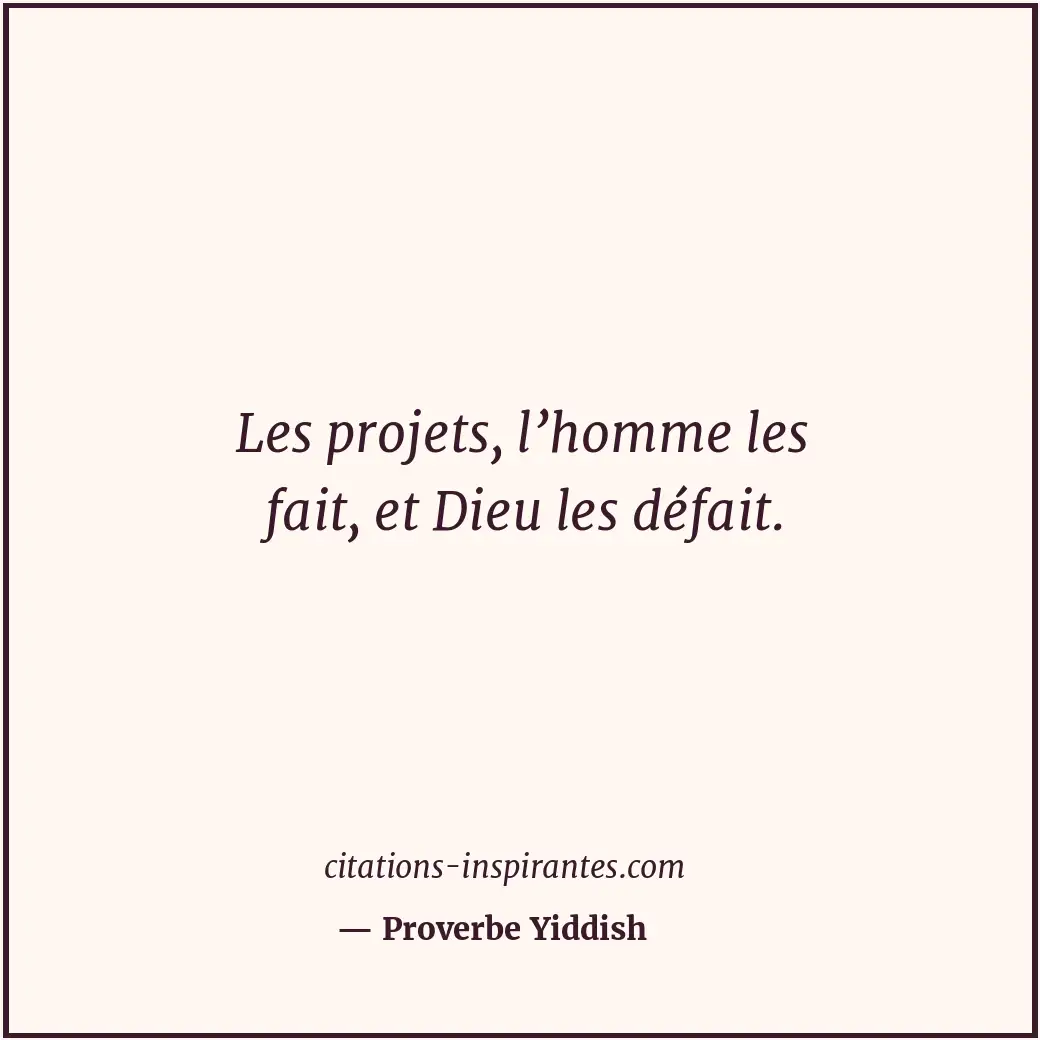 Citation de Proverbe Yiddish