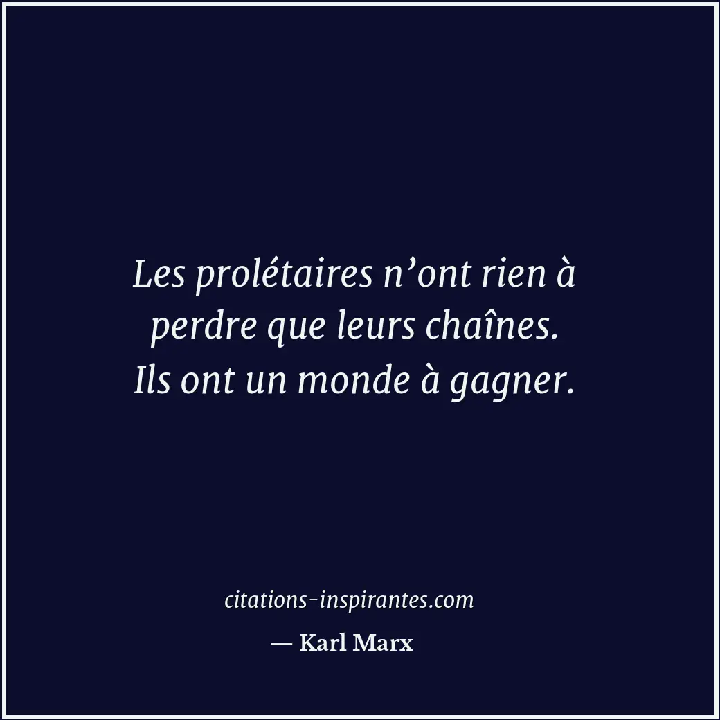 Citation de Karl Marx