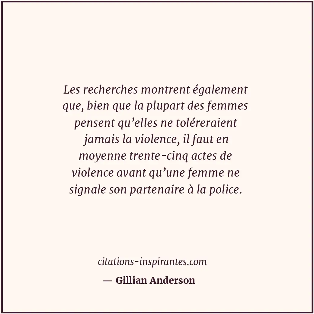 Les recherches montrent également que, bien que la plupart des femmes pensent qu... Citation de Gillian Anderson