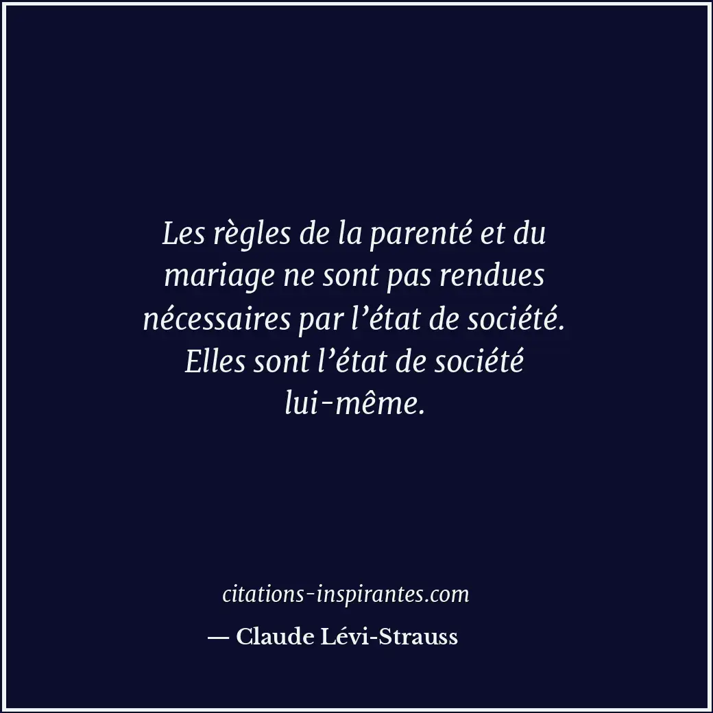 Citation de Claude Lévi-Strauss