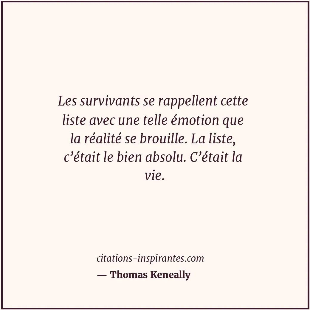 Citation de Thomas Keneally