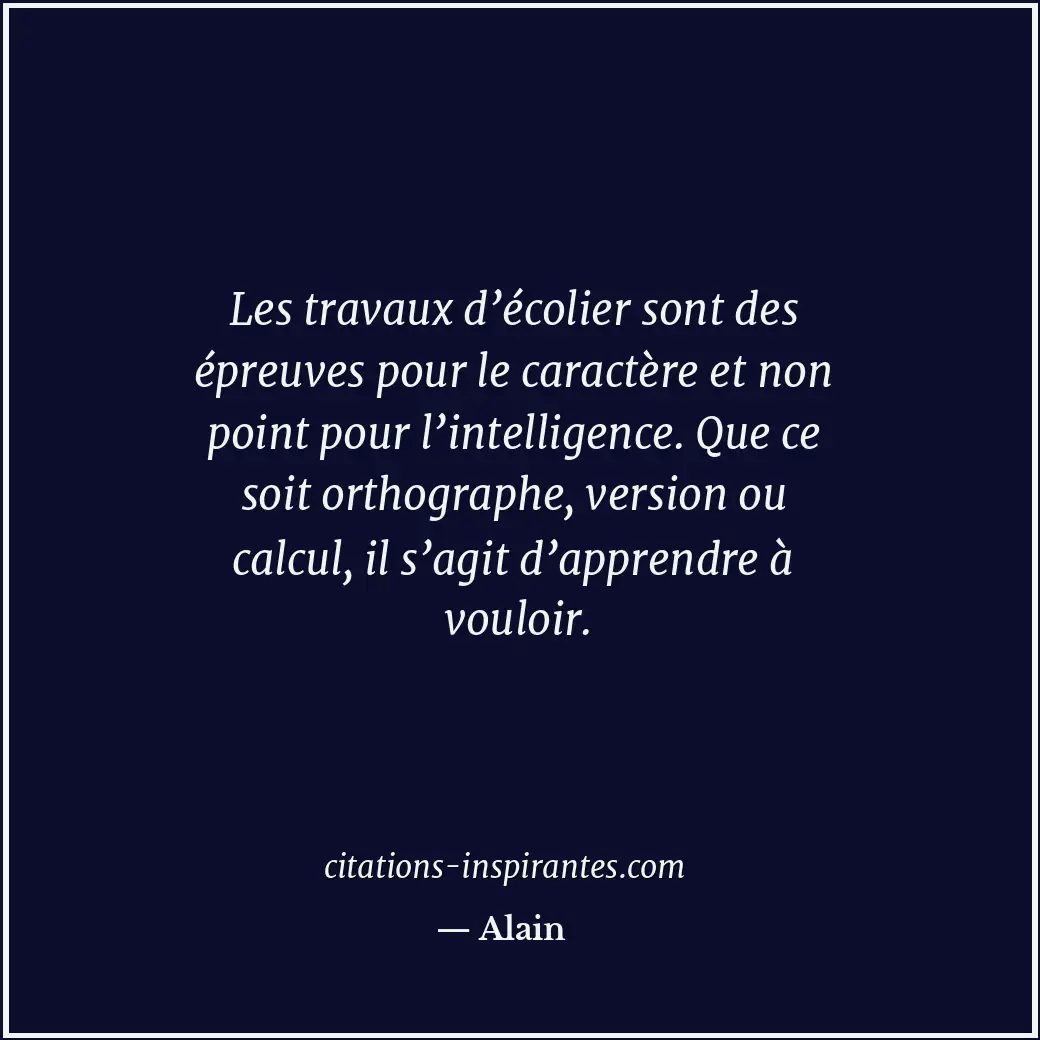 Citation de Alain