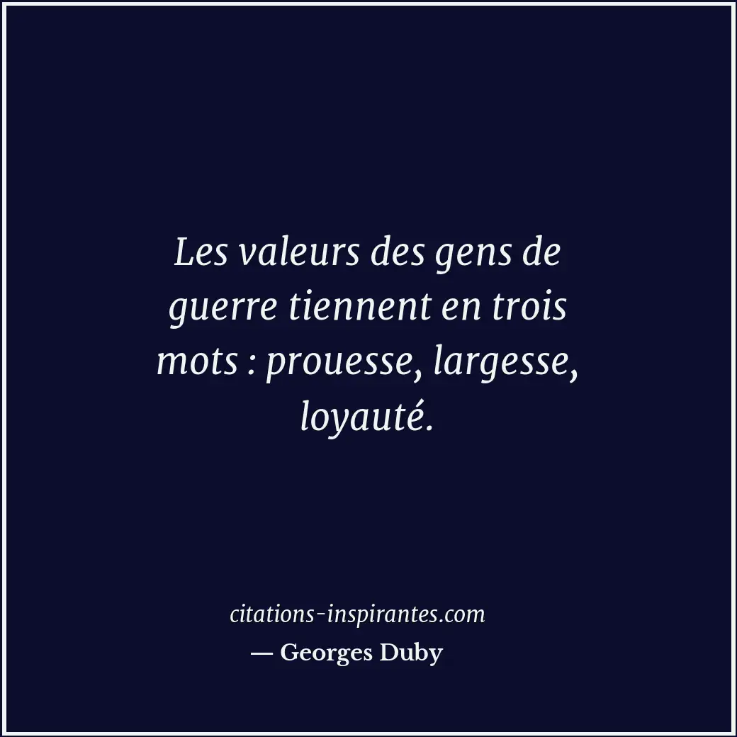 Citation de Georges Duby
