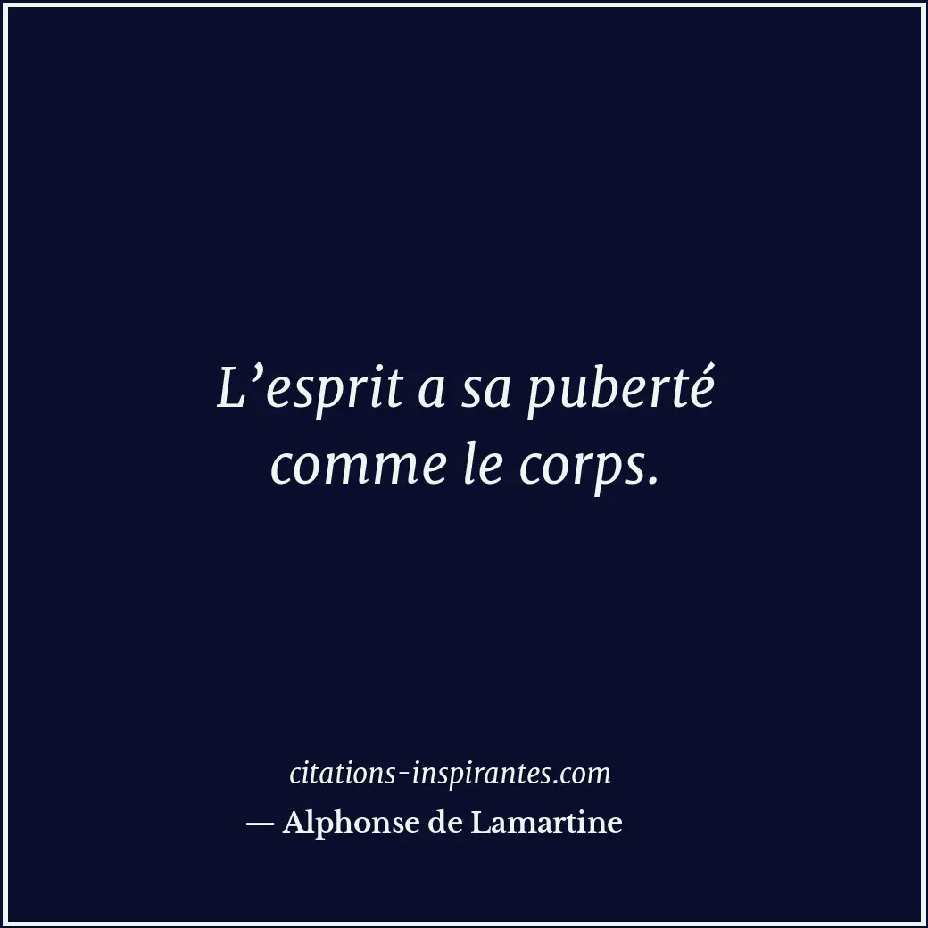 Citation de Alphonse de Lamartine
