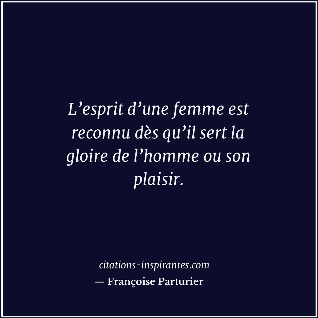 Citation de Françoise Parturier