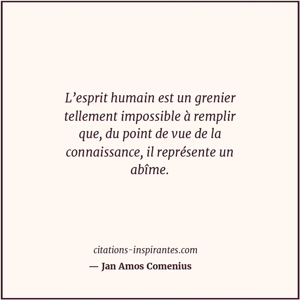 Citation de Jan Amos Comenius