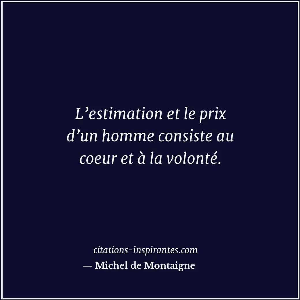 Citation de Michel de Montaigne