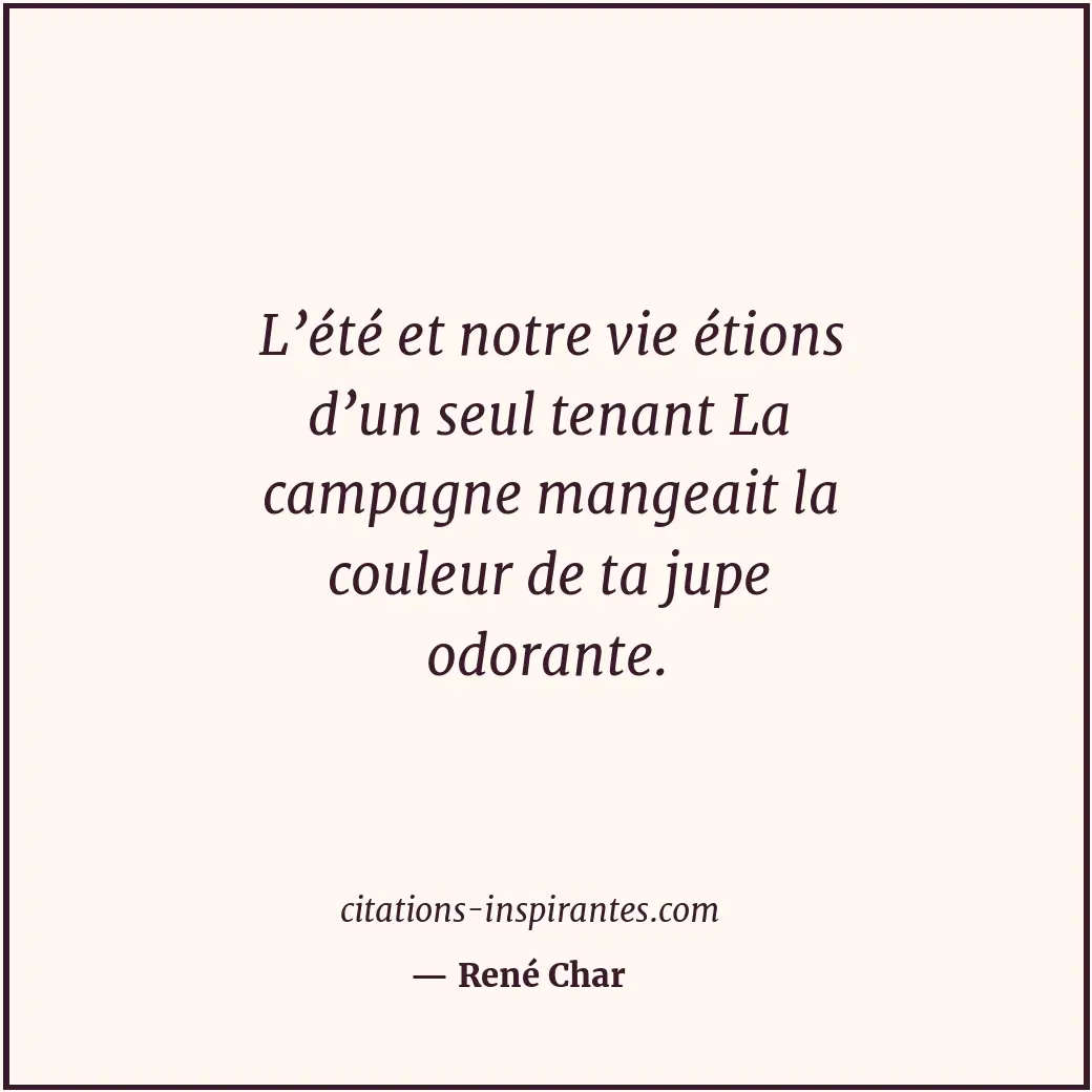 Citation de René Char