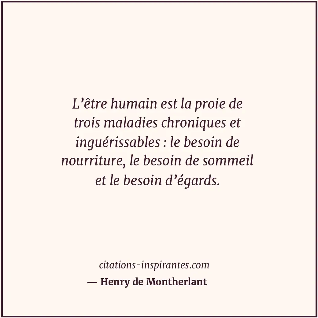 Citation de Henry de Montherlant