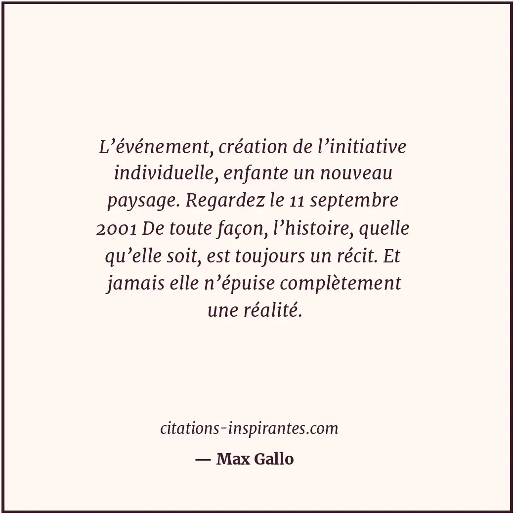 Citation de Max Gallo