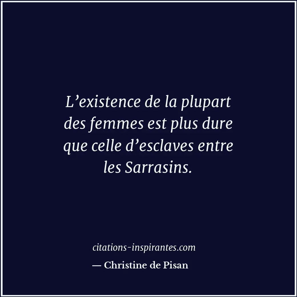 Citation de Christine de Pisan