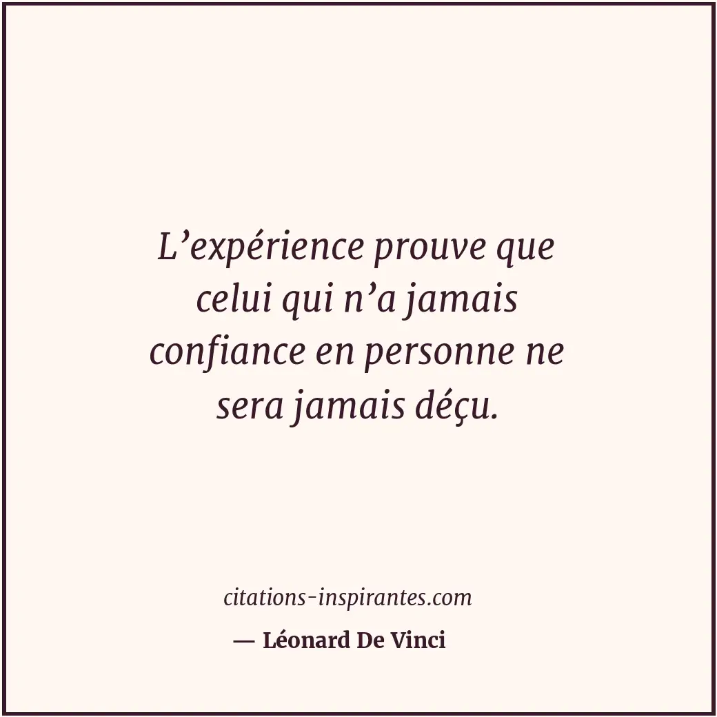 Citation de Léonard De Vinci