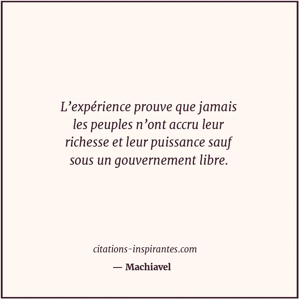 Citation de Machiavel