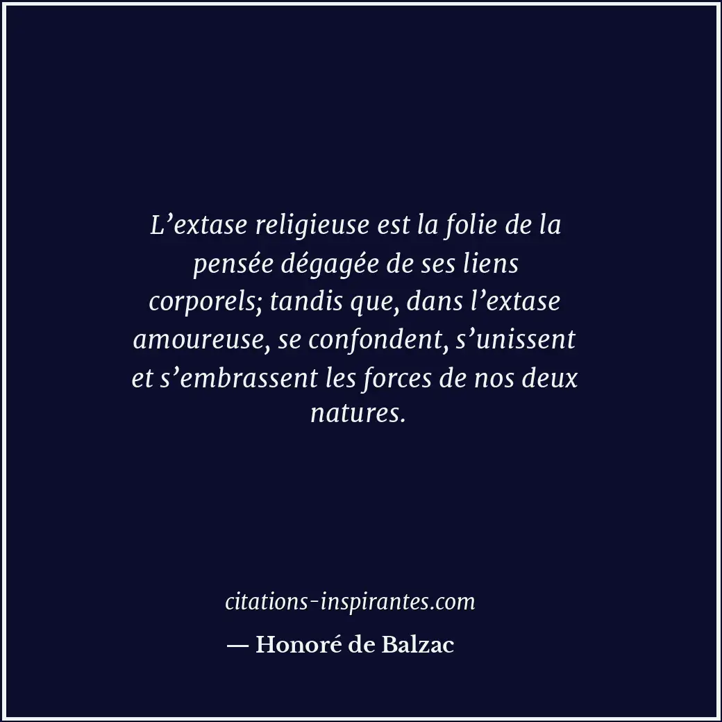 Citation de Honoré de Balzac