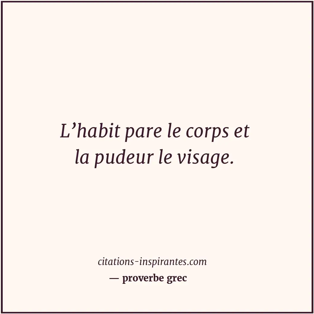 Citation de proverbe grec