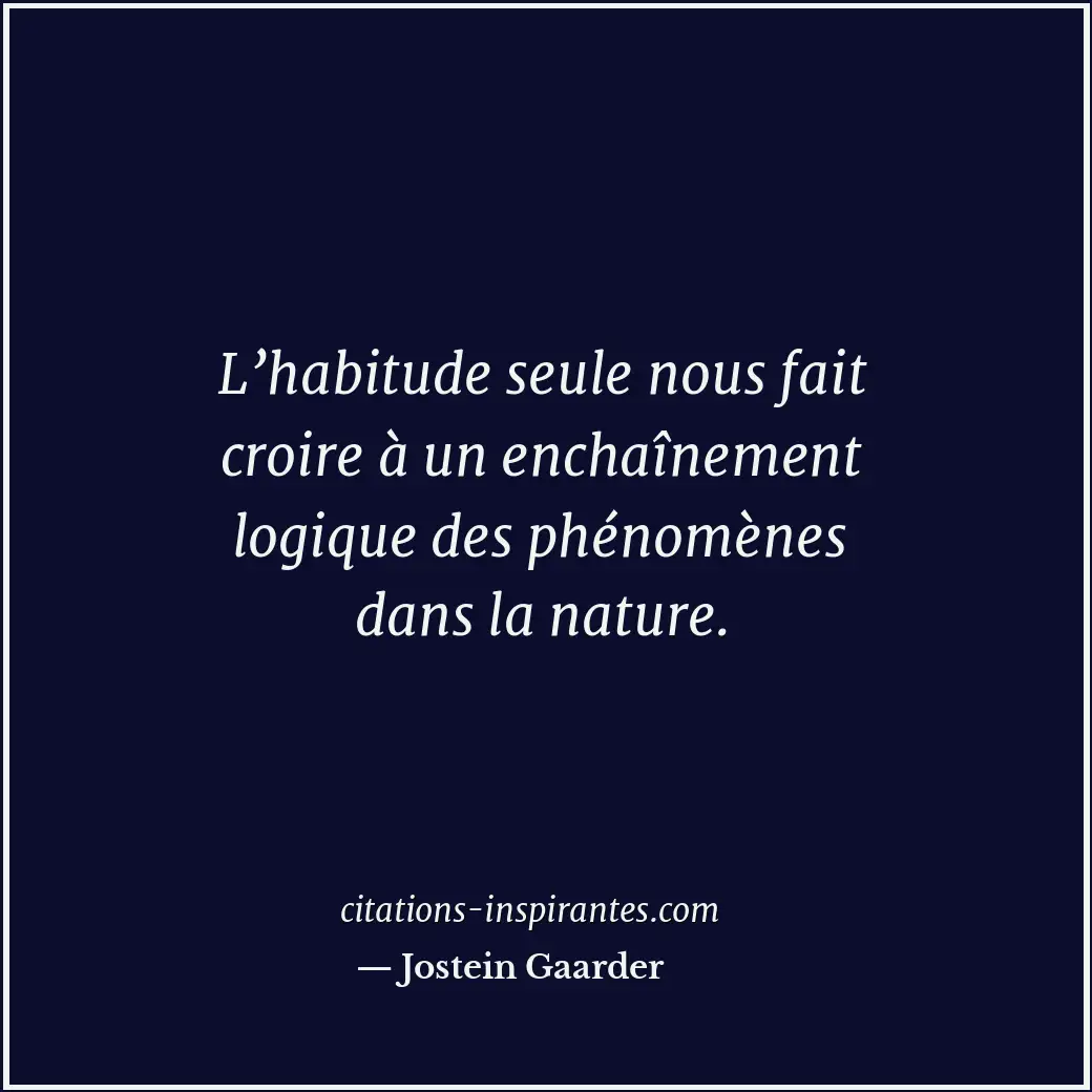 Citation de Jostein Gaarder