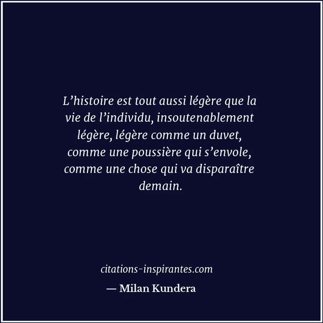 Citation de Milan Kundera