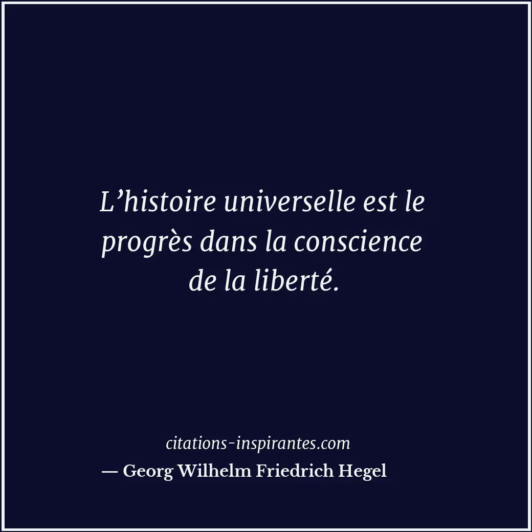 Citation de Georg Wilhelm Friedrich Hegel