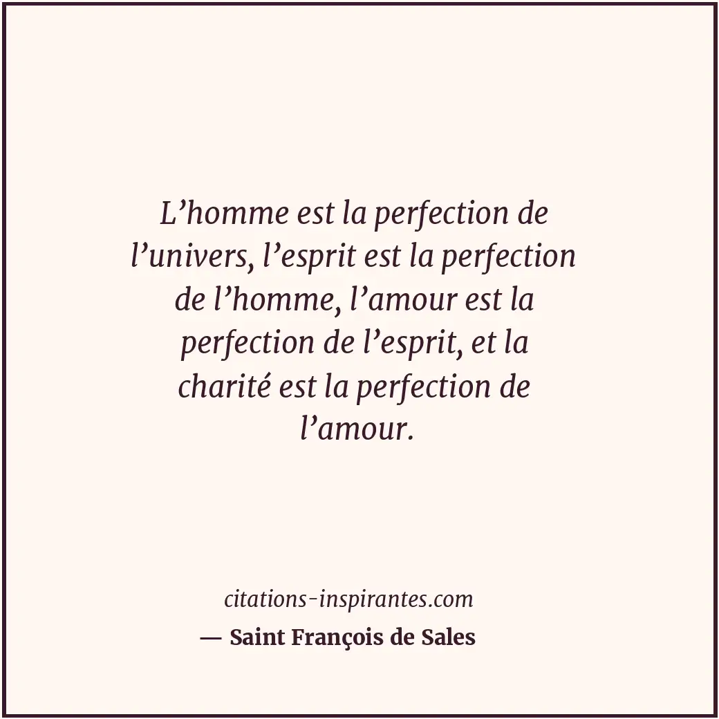 Citation de Saint François de Sales