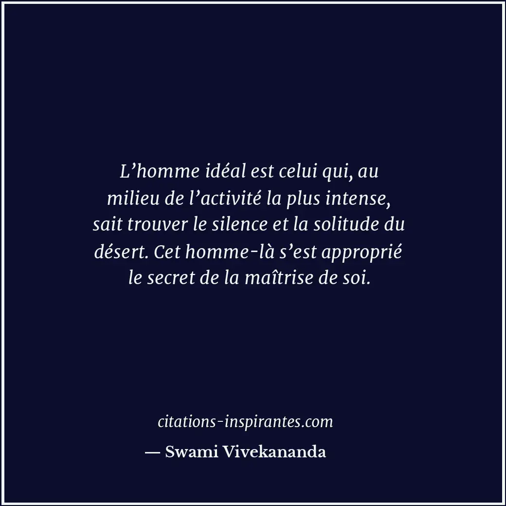 Citation de Swami Vivekananda
