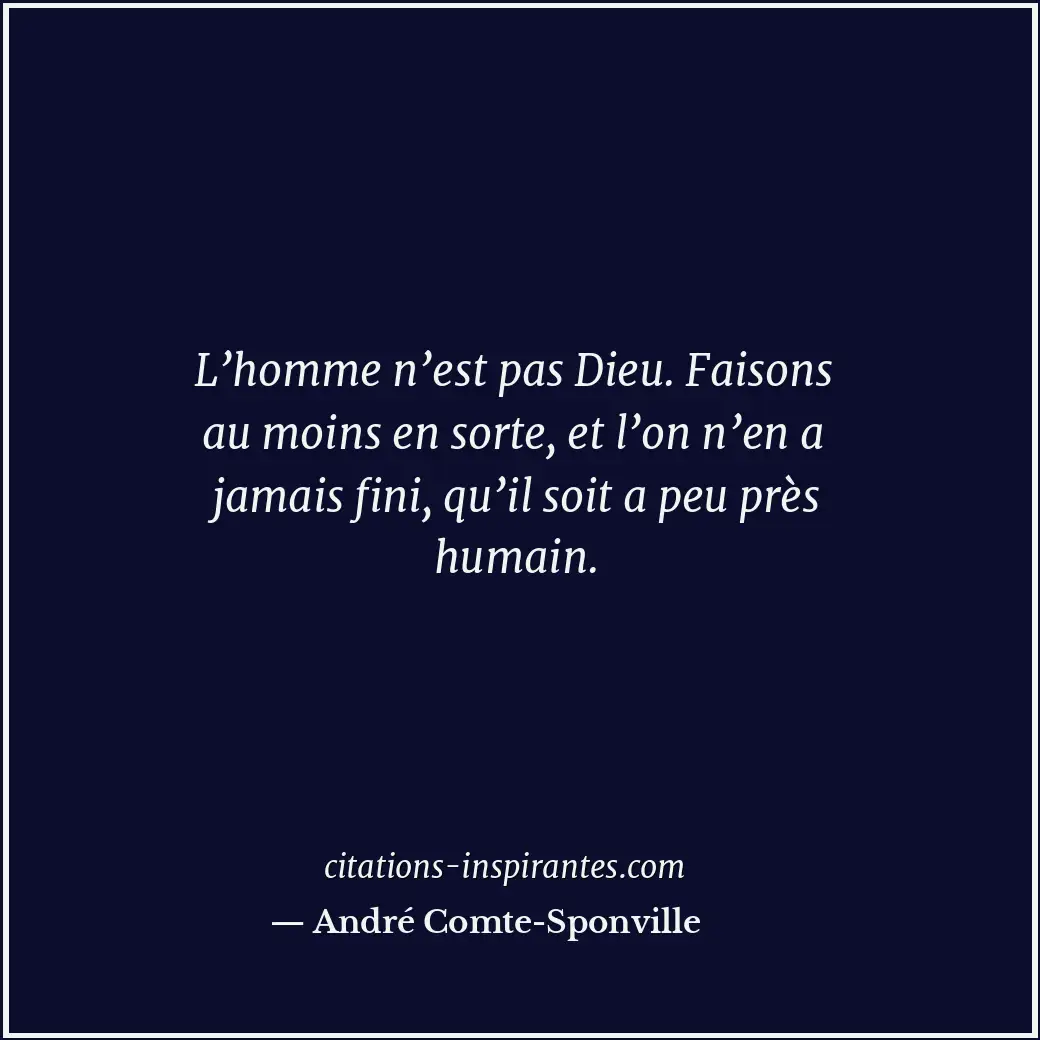 Citation de André Comte-Sponville