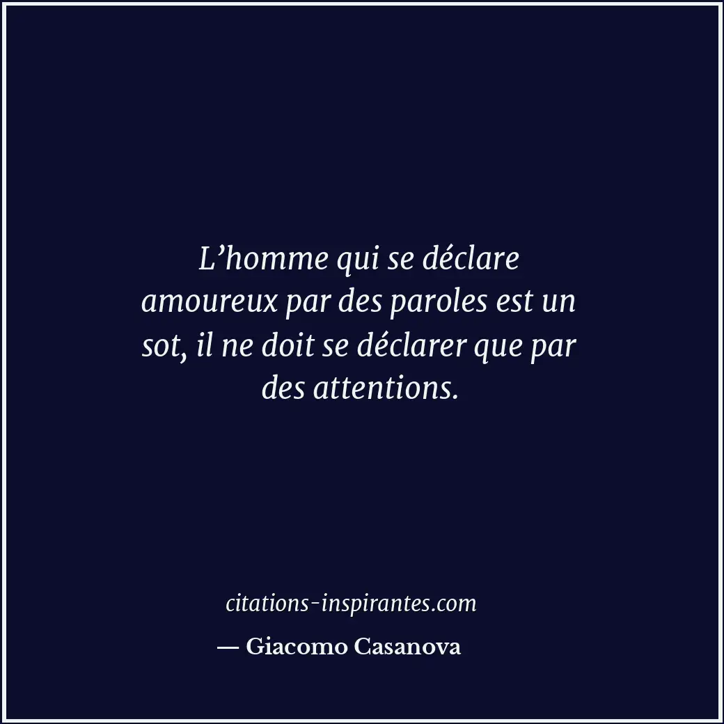 Citation de Giacomo Casanova