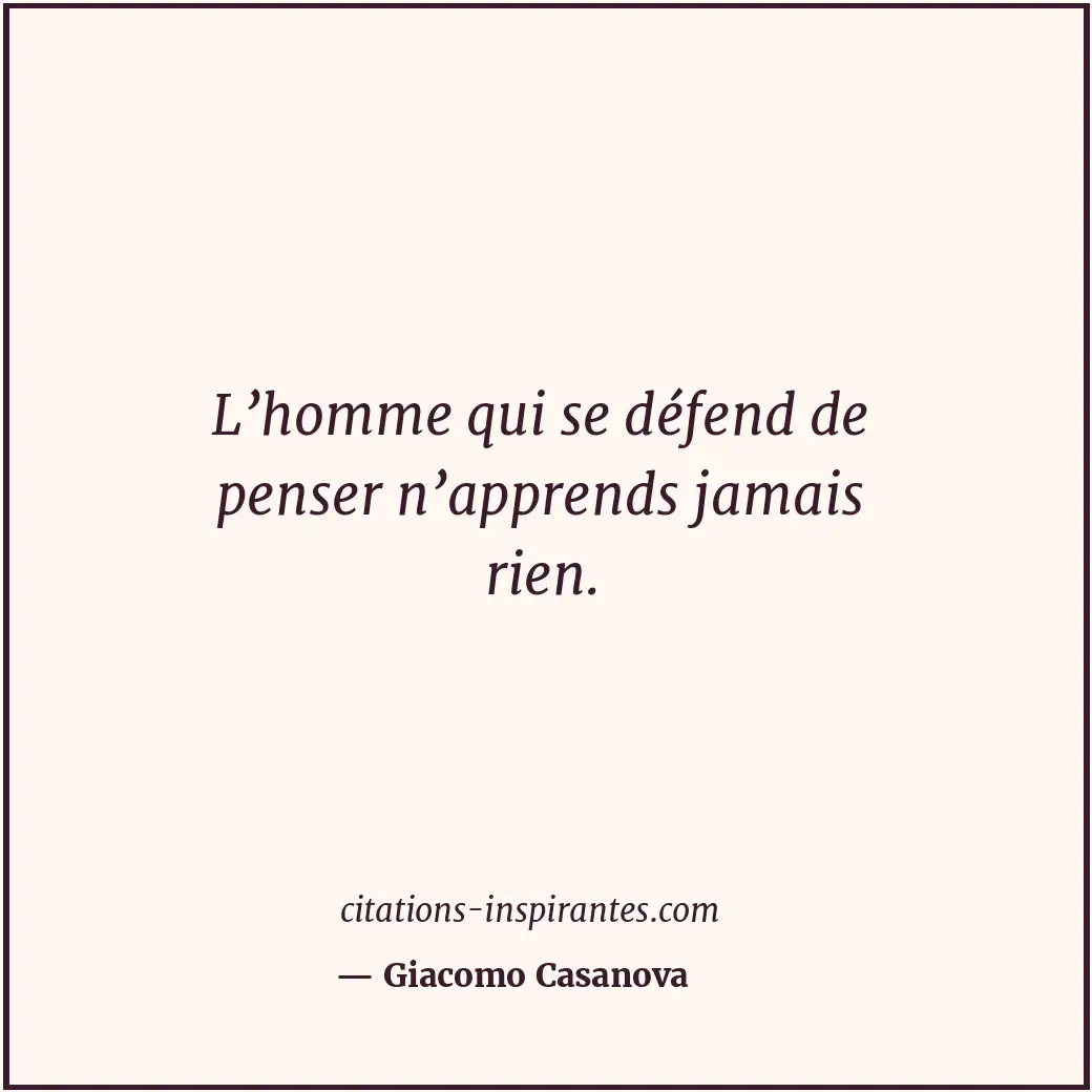 Citation de Giacomo Casanova