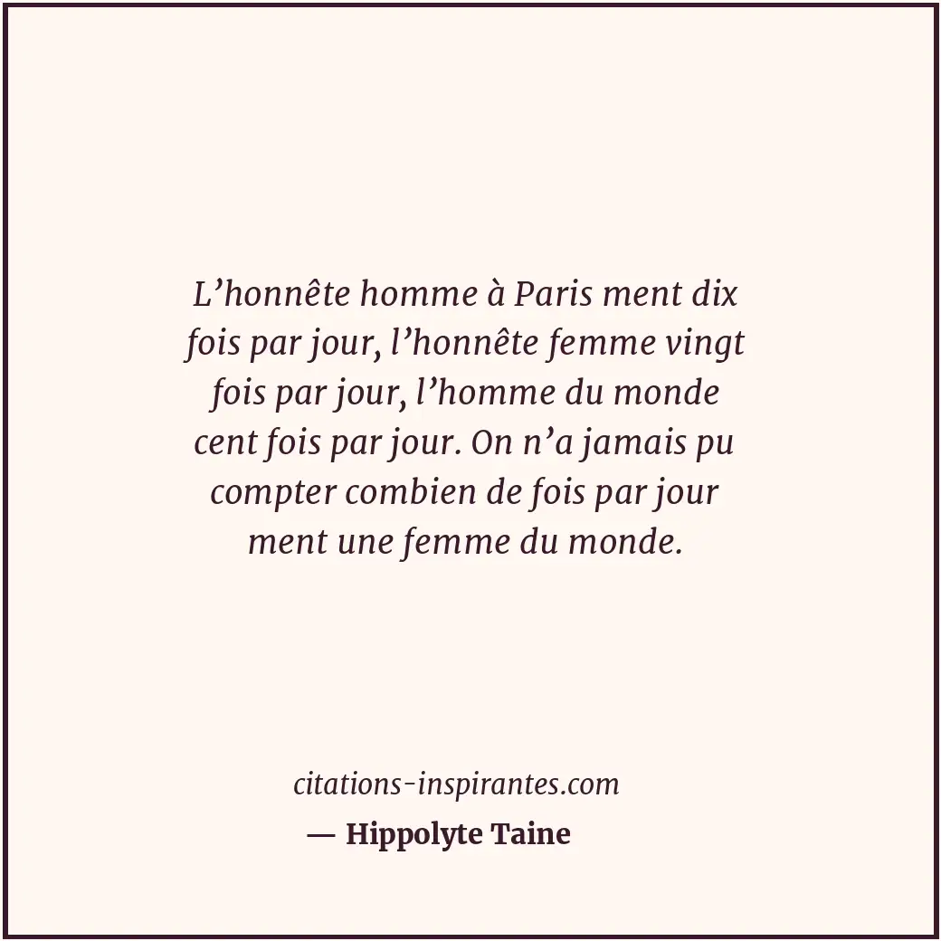 Citation de Hippolyte Taine
