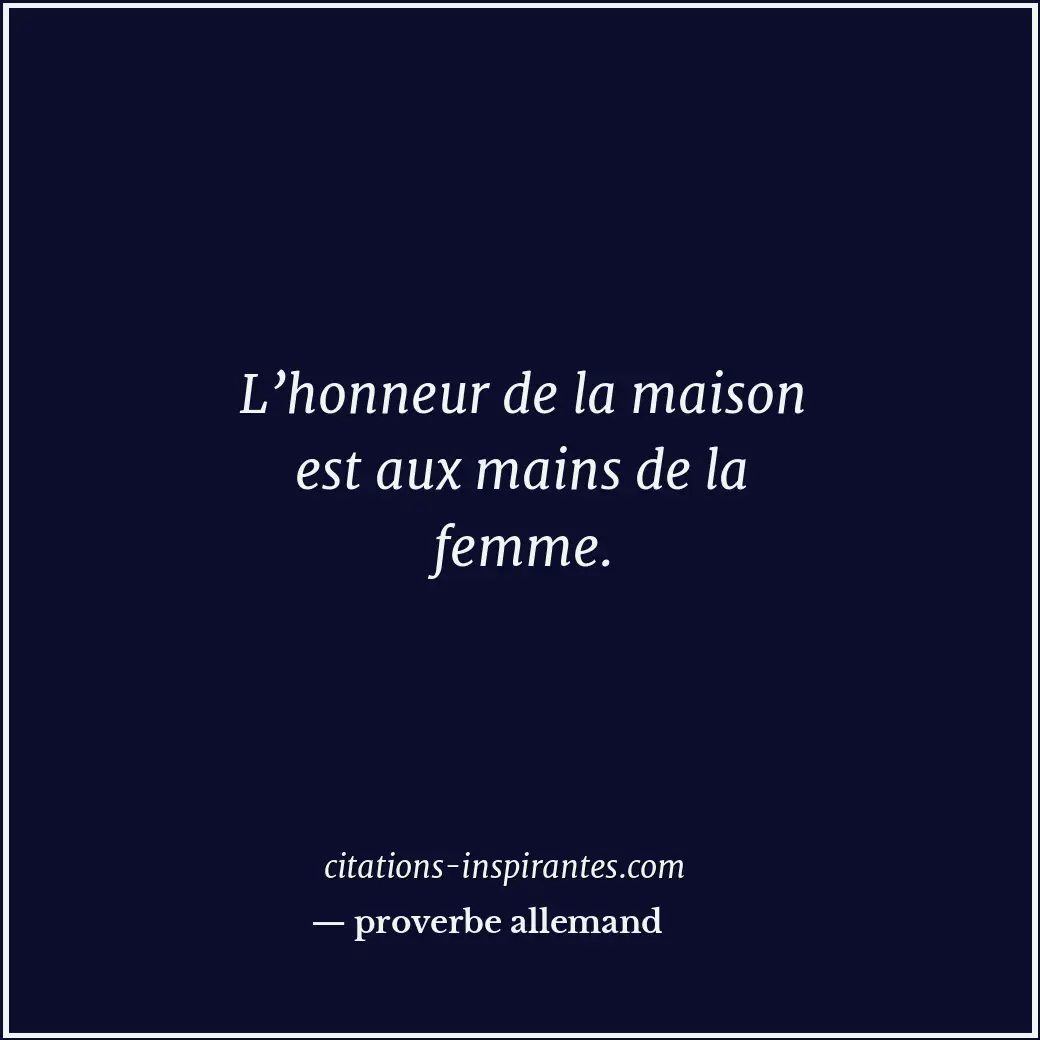 Citation de proverbe allemand