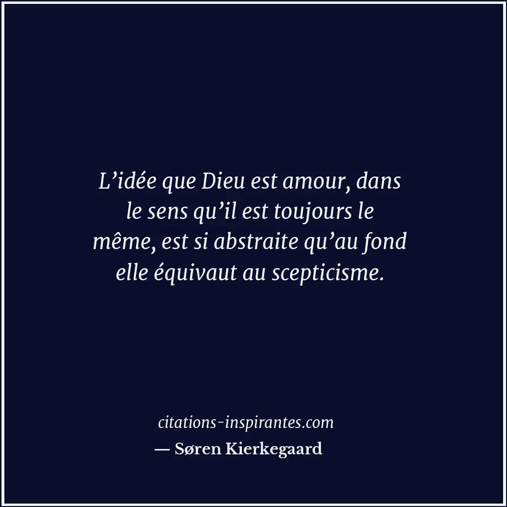 Citation de Søren Kierkegaard