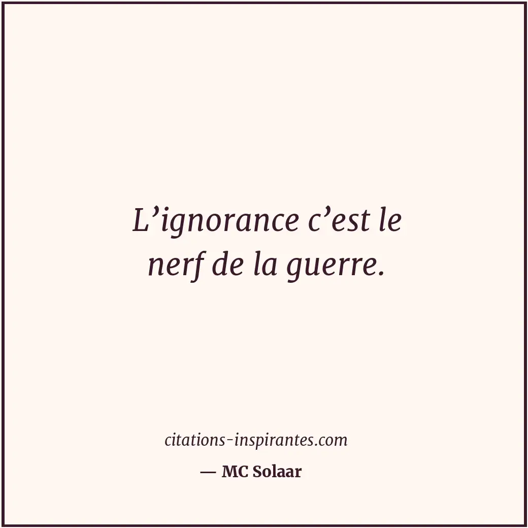 Citation de MC Solaar