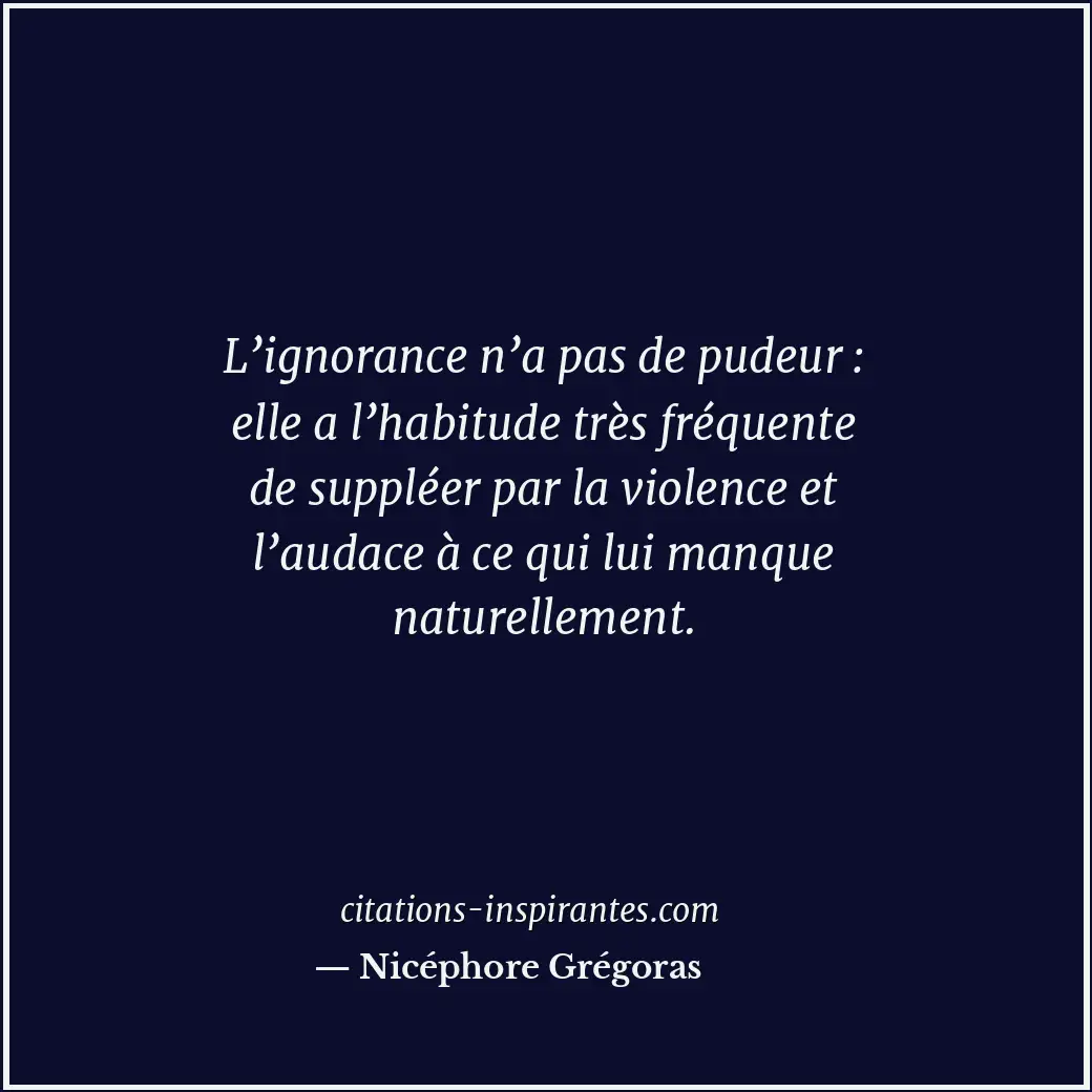 Citation de Nicéphore Grégoras