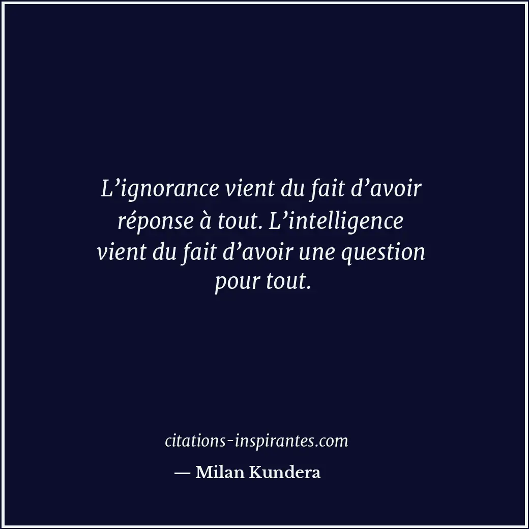Citation de Milan Kundera