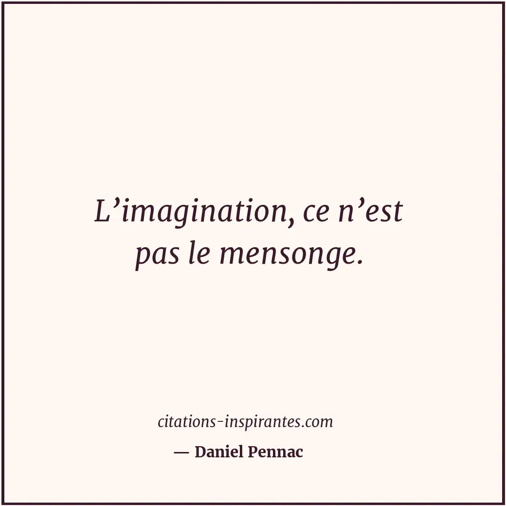 Citation de Daniel Pennac