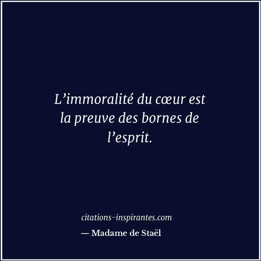 Citation de Madame de Staël