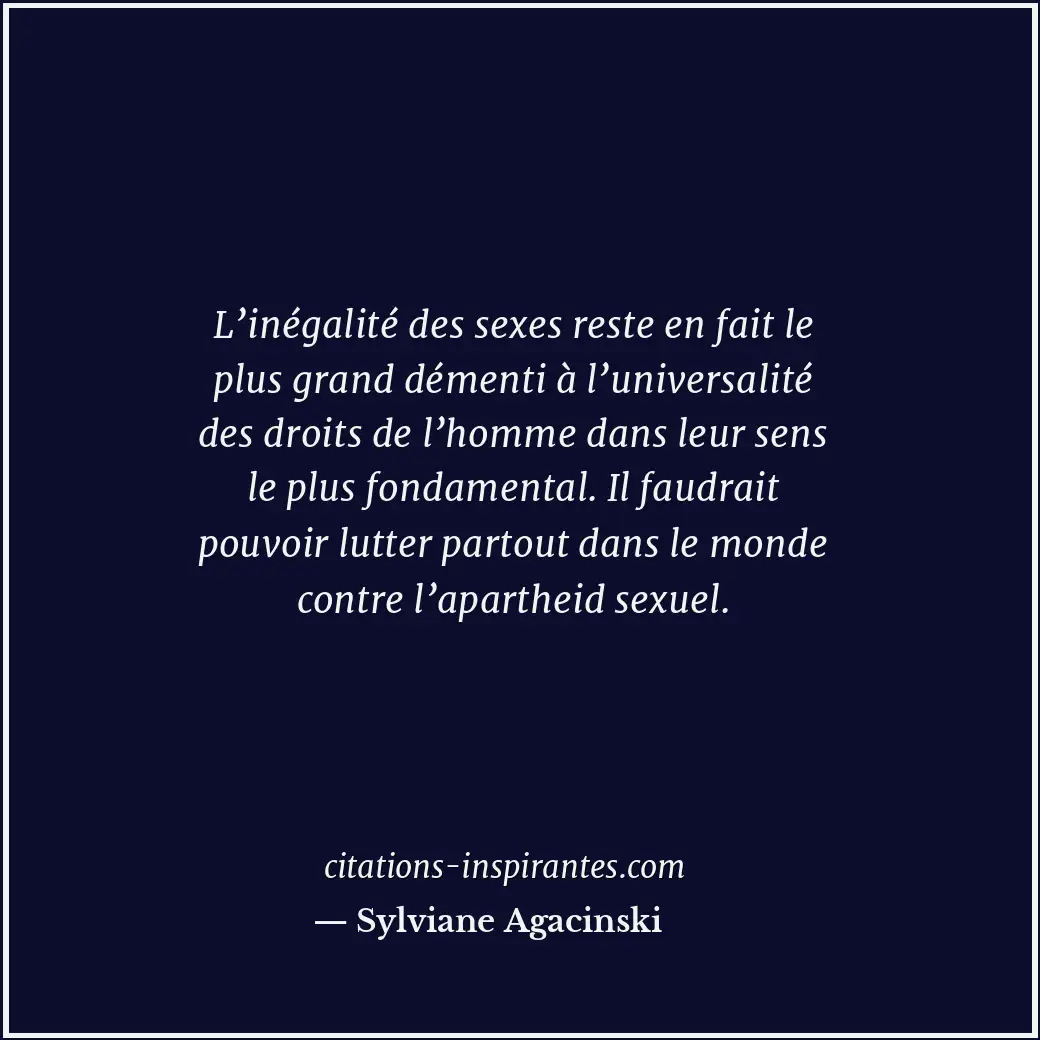 Citation de Sylviane Agacinski