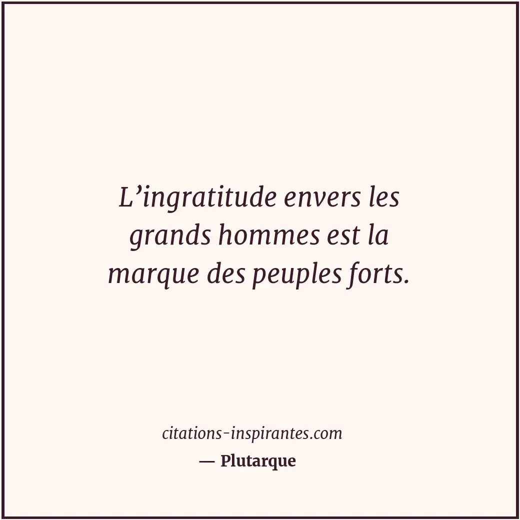 Citation de Plutarque