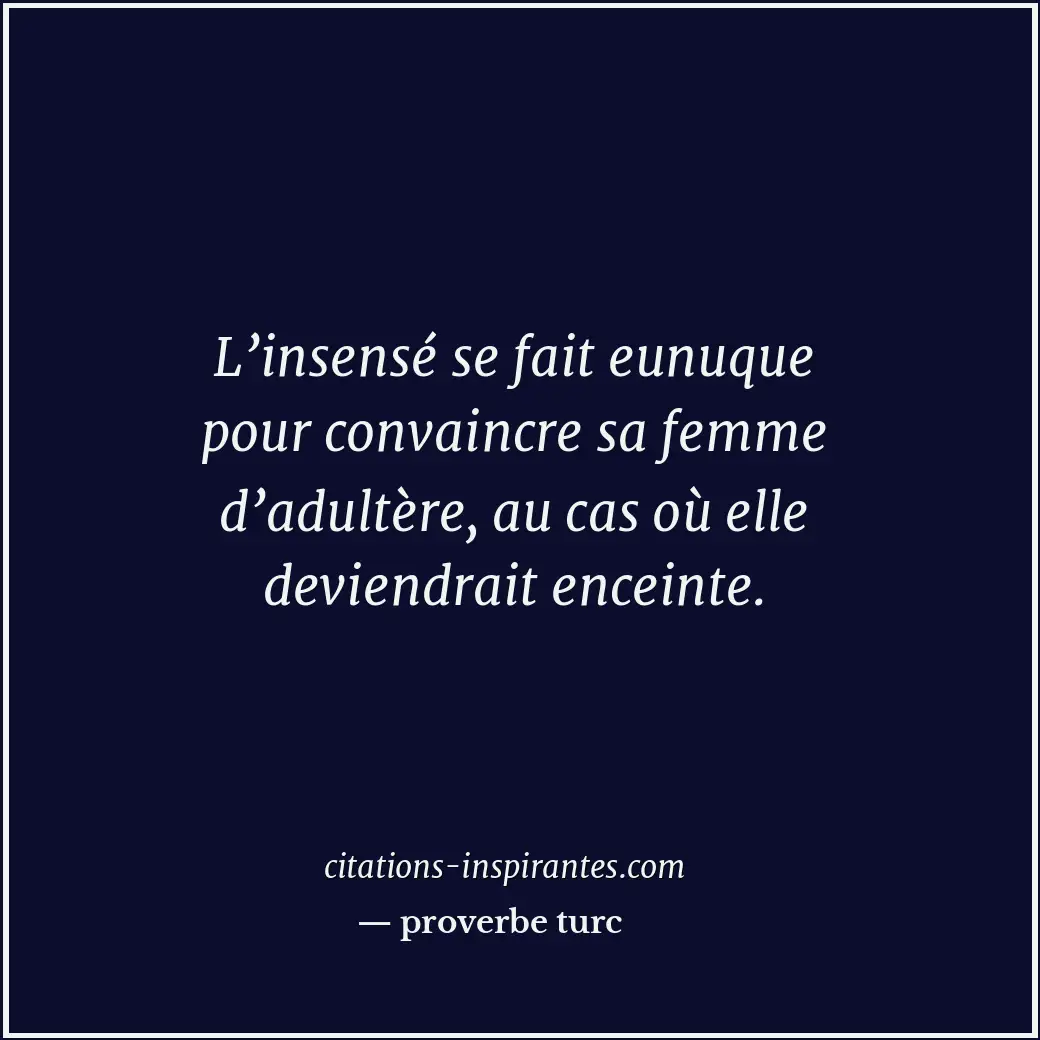 Citation de proverbe turc