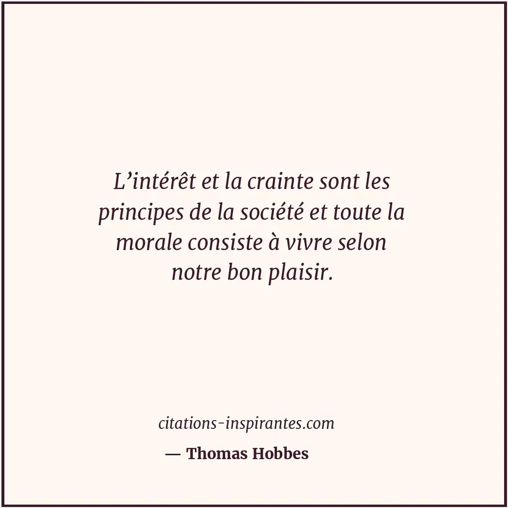 Citation de Thomas Hobbes